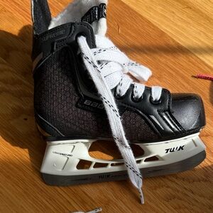 Bauer Supreme Black and White Ice Skates